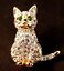 Authentic  Vintage Swarovski Crystal Cat Brooch Pin