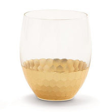 Load image into Gallery viewer, Gold Faceted Stemless Glass
