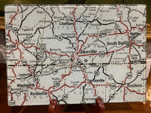 Danville, VA 1935 Map Cutting Board