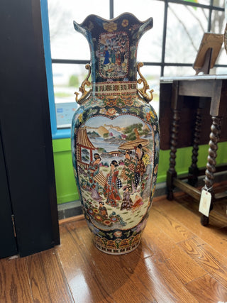 20th Century Vase with Hand Painted Panels