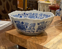 Load image into Gallery viewer, Canton Collection Blue &amp; White Ceramic Bowl (8&quot;)
