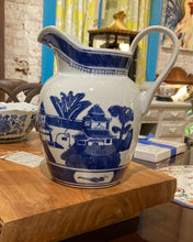 Load image into Gallery viewer, Canton Blue &amp; White Ceramic Pitcher (9&quot;)
