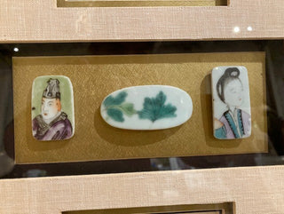 Antique Pith Paintings Emperor & Empress with Tiles