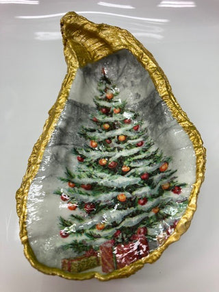 Decoupaged Chesapeake Bay Oyster Dish