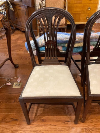 Set of 4 Wheat Dining Room Chairs